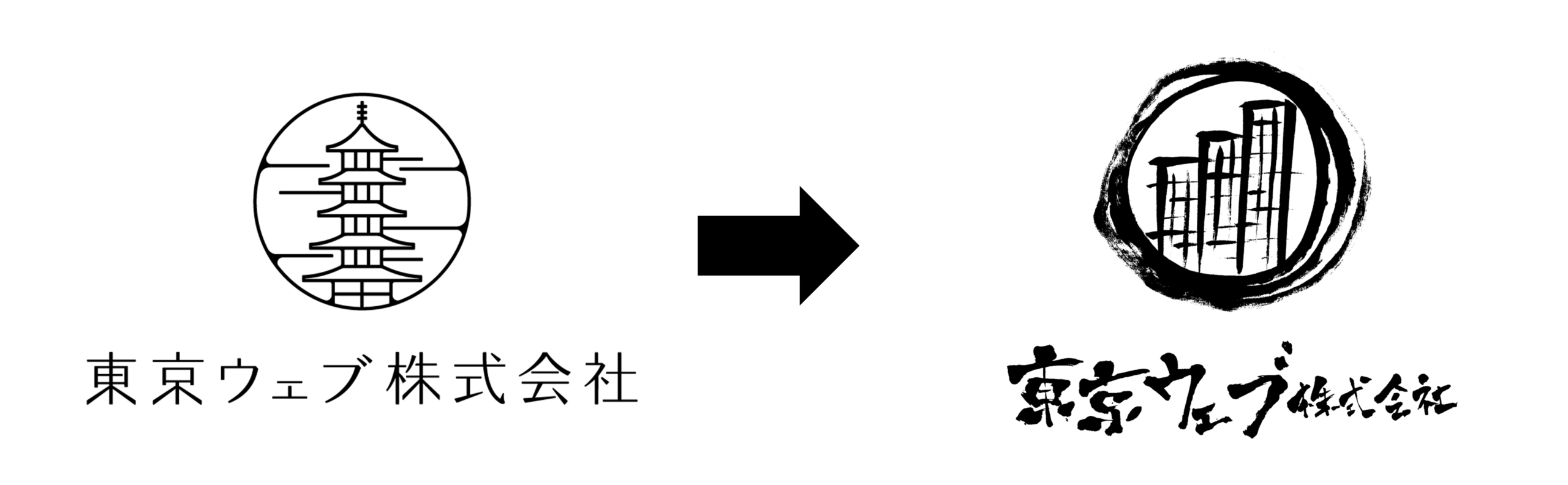 過去のロゴから新ロゴへ